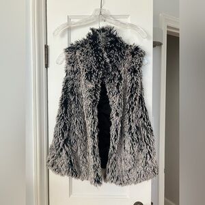 Cozy Faux Fur Vest, Fuzzy Vest, Fringe Vest - One Size